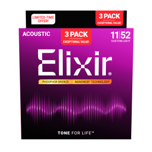 Pack Elixir 2+1 Juegos Acústica 16568 Phosphor Bronze 011-052